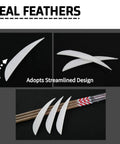 4 Inch Real Feather Archery Fletches Right Wing For DIY Arrows Shafts Elevate Flight Stability With Streamlined Design
