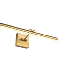 Dimmable LED Picture Light for Artwork 24.4 Inch Swing Arm Wall Lamp Full Metal Brass Finish 3000K Warm White 14W Equal