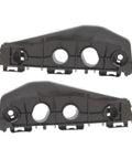 Left And Right Front Bumper Bracket Set 2-Piece Plastic Black For Corolla 2011 2012 2013 shown in black, front view.