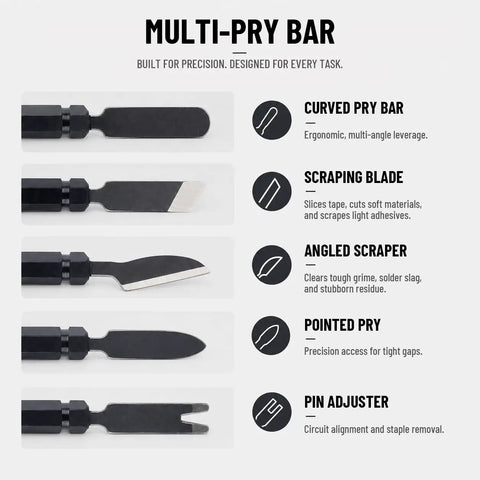 No Fuss Repairs Grab This Badass 55 Piece Precision Screwdriver Set With Magnetic CRV Bits Mini Wrenches And Pry Tools Inside A Pocket Size Tool Cube; Multi-pry bar tools for precise tasks.