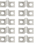 Techie Friendly Terminal Block Jumper Wires Tension Clips Kit 10 Pieces Ready For 20A Terminal Blocks in metal finish