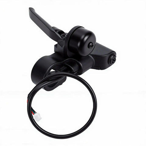 Scooter Brake Lever Replacement With Built In Bell For MI4 Ultra Electric Scooter, ABS Metal Handlebar Brake shown in black.