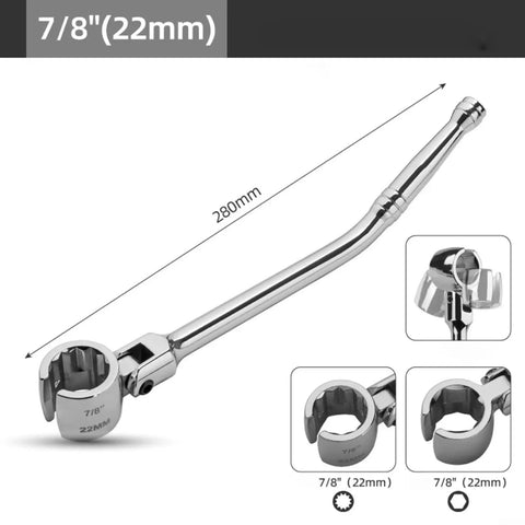 Heavy Duty 22 Mm Socket Wrench With Smooth 180 Degree Swivel Head For Tight Spots Beefy Cr V Steel Long Handle For Automotive Repair No Sweat Precision Fit Every Day