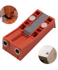 Oblique Hole Locator And Pocket Drill Positioner Jig With Magnetic Angle Guide For Carpentry on wood board