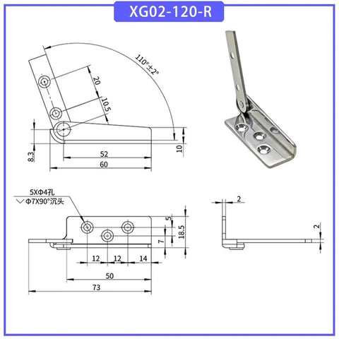 110 Degree Limit Hinge In 304 Stainless Steel For Industrial Cabinet Doors Concealed Corner Support Built Tough Heavy Duty