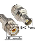4 Type BNC to UHF Adapter Kit Gender Changer Set With BNC Male To UHF Female And BNC Female To UHF Male Pairs connectors displayed
