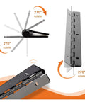 Two Piece 8 Inch 270 Degree Piano Hinge Set For Cabinets And Cupboards, Concealed Continuous Hinge Hardware