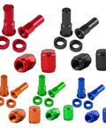 3 Piece Rim Lock Nut Kit For Dirt Bikes And Motocross Tire Clamp Screws Rim Lock Nuts Spacers Bolts And Valve Caps Durable Orange G15 Finish