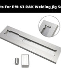 Aluminum Welding Jig Set For PM 63 Receiver Alignment Reusable Nonstick Jig shown with metal plate and components