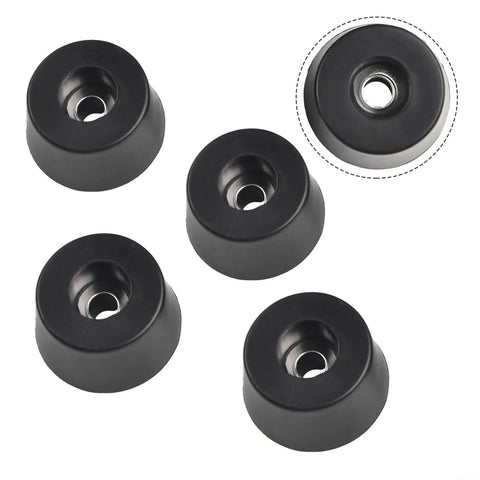 4 Pack 19mm Tall Rubber Furniture Feet With 33mm Steel Washer No Slip Foot Pads for speaker cabinets and furniture legs