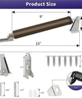 Door Closer With No Slam Silent Soft Close And 100 Degree Positioning Stop Buffer Adjustable Pneumatic Spring dimensions and parts