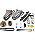 Premium Timing Chain Kit For Mercedes Benz Cl500 S500 W212 W221 M278 4.7T And 5.5T V8 Engines Alloy Build With High Strength For Durable Performance And Easy Swap Under The Hood, shown with chains, gears, guides, and tensioners