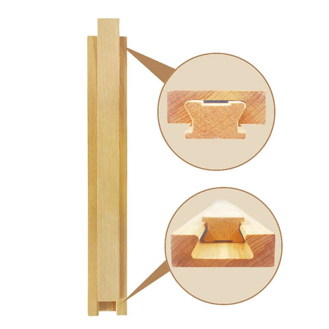 Tough Built Beech Wood Undermount Drawer Slides With Hella Smooth Gliding Bottom Rails And No Sweat Center Mount Track Replacement Kit For Home Furniture 15.7 Inch Runners close-up of the slide profile