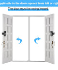 Double doors with Anti Theft Mounting Bracket For Video Doorbell No Drill Install Secure Fit Precision Design installed.