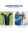 Easy Grip Golf Club Grip Installer No Sweat Shaft Change Tool For Quick Replacements, Durable black design in use by a golfer.