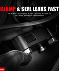 Close-up of Upgraded Passenger Side Exhaust Manifold Clamp Repair Kit For 1997 Through 2016 Ford F150 F250 E150 E350 Truck and Lincoln Navigator.