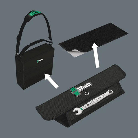Carrying case and roll for Joker 11 Piece Combination Wrench Set for Tight Spots with Slim 15 Degree Ring Side and Special Mouth Geometry.