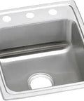 Celebrity PSR17203 Single Bowl Top Mount Stainless Steel Sink With 20 Gauge Construction 17 Inch By 20 Inch Opening And 7 1 8 Inch Deep Bowl