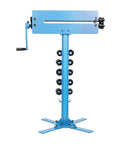 Heavy Duty Metal Bead Roller With 12 Dies Rotary Steel Bender With Stand 18 Inch Throat Depth for metal forming, front view.