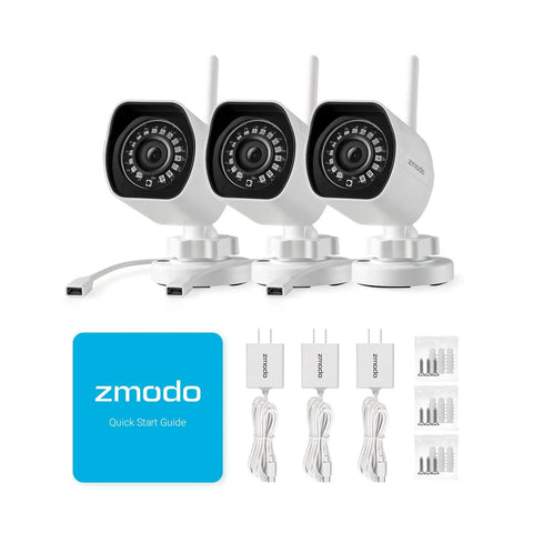 1080p Outdoor Wireless Camera System 3 Pack Indoor Outdoor WiFi Security Cameras With IR Night Vision Motion Detection