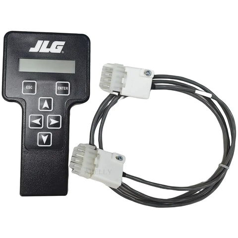 Pro Level Handheld Analyzer And Cable Kit For Heavy Equipment Straight Up Working Diagnostic Tool with screen and connectors.