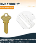 Key Gauge For Schlage Keys Fits All Schlage Keys Pro Gear Key Gauge For Accurate Key Size Checks Durable Steel Construction Easy To Read And Use For DIY Projects Or Locksmith Work Fast And Reliable. Schlage key and stainless steel gauge