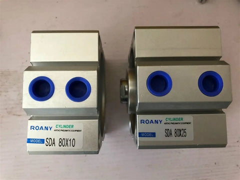 Compact Three Eighths Inch Port Pneumatic Air Cylinder With Eighty Millimeter Bore And Fifty Millimeter Stroke SDA80X50