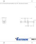 Technical diagram of Beefy Large Flange Pop Rivets Three Sixteenth Inch By One Quarter Inch Aluminum Body Steel Mandrel Fifty Pack