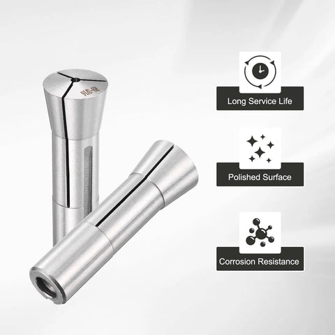 R8 Round Collet Three Sixteenth Inch, 7/16-20 UNF Thread Mill Chuck Holder with polished silver finish and durability features