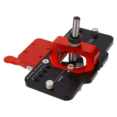 Concealed Hinge Jig With Aluminum Alloy Frame And 35mm Drill Bit No Fuss Quick Install Tool For Precise Hinge Setup On Cabinets And Furniture