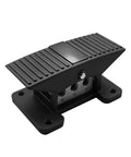 Five Way Three Position Pneumatic Foot Valve with One Quarter Inch NPT Thread Rubber Nonslip Pedal Switch on black base