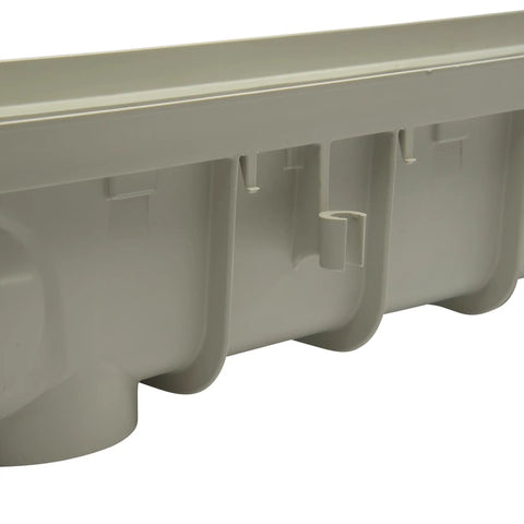 5.5 In Deep Profile Channel Drain Kit With HDPE Grates And End Caps For Driveways, Patios, Pool Decks And Courtyards, side view