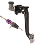 Swing Mount Hydraulic Clutch Pedal Kit With 7:1 I Beam Arm, Non Slip Waffled Pad, Lateral Adjustable Reach, Lightweight Durable Construction For Smooth Street And Track Shifts, black and purple