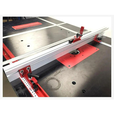 Heavy Duty Aluminum T Track Slot System With Fast Slide Miter Bar Jig That Glides Like Silk On Table Saw Router Table, with clamps and precision design.