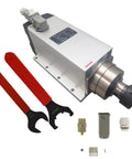 220V 6KW CNC Spindle Motor 18000RPM Square Body With ER32 Flange And Nut