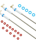 Hardcore Upgraded Boiler Steam Probe Set That Drops Straight Into Breville Sage Dual Boiler And Oracle Machines For Ridiculously Creamy Froth No Sweat At All, includes three metal probes and various O-rings.
