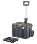 Rolling Tool Box With Wheels And Telescopic Handle Large Deep Stackable TSTAK Carrier For Home Shop Or Jobsite