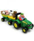 Animal Sounds Hayride Musical Tractor Toy With Farmer Figure And 4 Farm Animals, Push Along Farm Toy For Toddlers