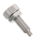Hella Durable M10 Spring Plunger With Knurled Handle Dead Nuts Secure Self Locking Release Pin For Precision Mold Setup And Robotic Joints Rock Solid Quick Action Design, stainless steel with knurled grip