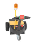 Heavy Duty Electric Powered Tugger 3K Cart Mover with orange safety light and easy handle controls for trailers.