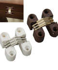 6-Piece Hidden Folding Door Barrel Cross Hinge Set for Dining Tables and Furniture Repair, plastic concealed hinges