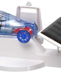 Solar Power Generator Set For Hobbyists And Campers, Portable Solar Generator Kit With Durable Components, Easy Setup For Off Grid Living, emergency backup power, safe and reliable energy on demand. Small solar car kit with panel and clear plastic body.