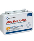 ANSI A 2015 And OSHA Compliant 71 Piece First Aid Kit For A Crew Of Ten, All In One Emergency Set in white hard case
