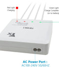 Fast 6 In 1 Parallel Battery Charger For DJI Mini 4 Pro And Mini 3 Pro Drones with power port and LED indicators.