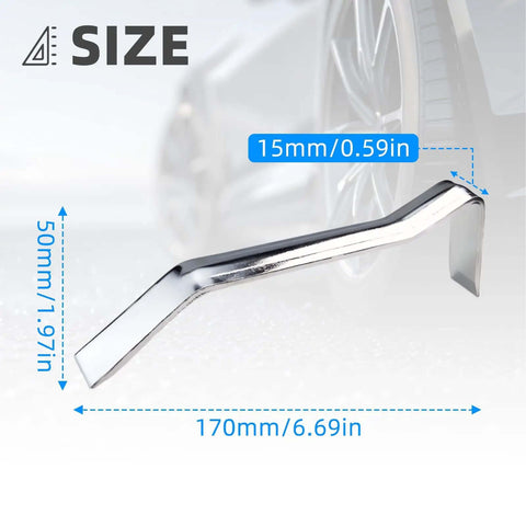 Go To Metal Offset Brake Spoon Tool For Auto Repair Built Tough Universal Brake Adjusting Tool dimensions with car tire.