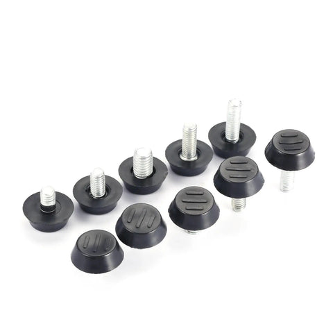 Durable Threaded Leveling Feet for Furniture Workhorse, Screw On Adjustable Glide Foot Levelers for Tables and Desks M6 M8 20 Pcs