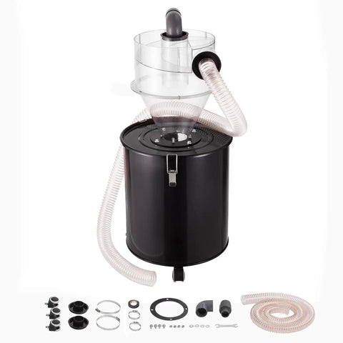 Cyclone Dust Separator With Metal Tank For Dust Collectors 4 Inch Retrofit Cyclone ABS Body includes accessories and hoses