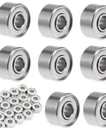 Hella Smooth 683ZZ Ball Bearings 20 Piece Set Mini Double Shielded Deep Groove 3MM X 7MM X 3MM steel bearing units displayed in a clean layout.