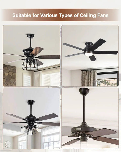 5 Piece Universal Sloped Ceiling Fan Adapter Kit For 1 Inch Rod With Mounting Bracket, Hanger Ball Top Cover And Screws, Easy Install For Sloped Ceilings Up To 42 Degrees