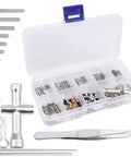 276 Piece RC Screw Kit And Repair Tool Set For Axial SCX24 1/24 Crawler Trucks with screws, tweezers, wrench in box.